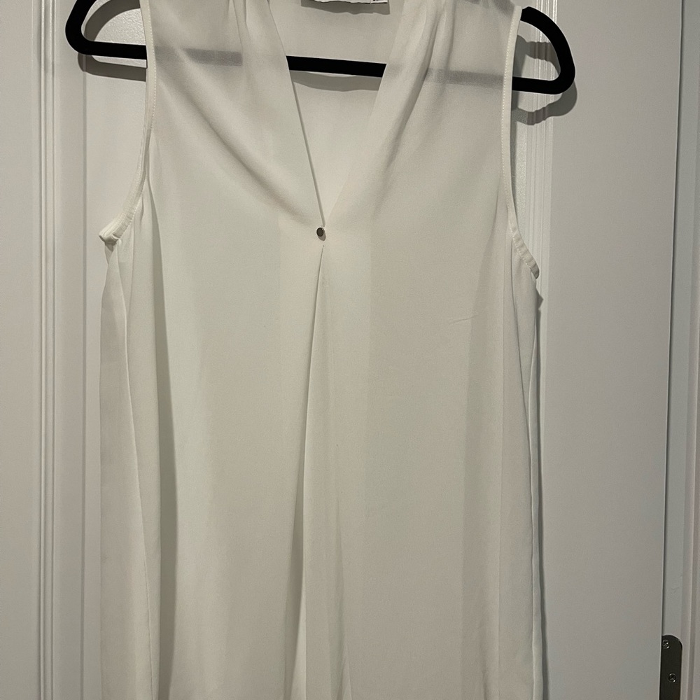 JustFab sheer white top